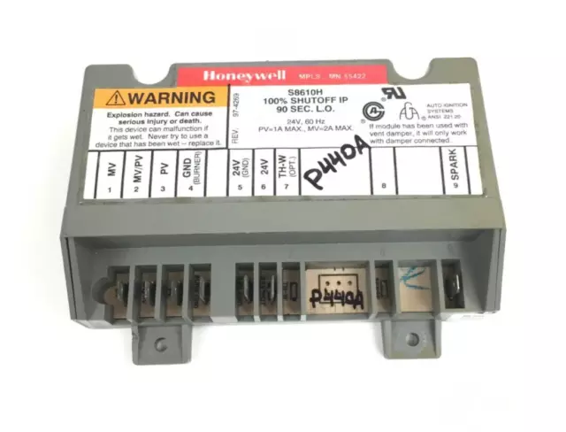 Honeywell Furnace Pilot Module Control Board S8610H S8610H1038  used #P440A