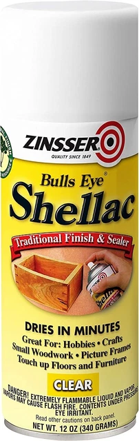 Rust-Oleum Zinsser 408 Bulls Eye Clear Shellac Spray 12 oz