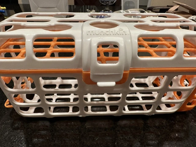 Munchkin - High Capacity Deluxe Dishwasher Basket - Good Condition Orange