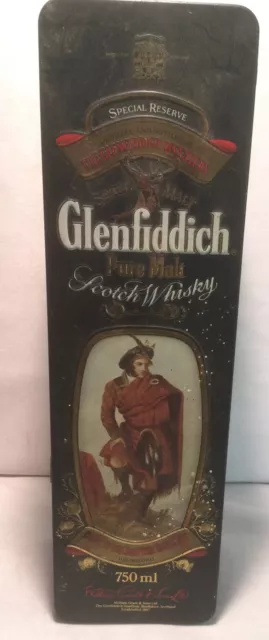 Vintage Glenfiddich Pure Malt Scotch Whiskey Collectors Tin