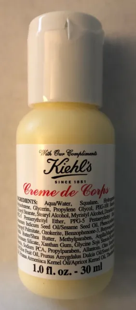 KIEHL'S SINCE 1851 Creme de Corps - Travel Size 1 oz./30 ml - New