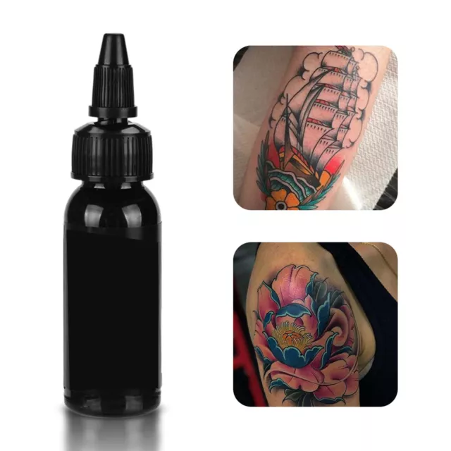 Black Tattoo Ink 30ml Professional Bright Color Exquisite Texture Nontoxic H RHS