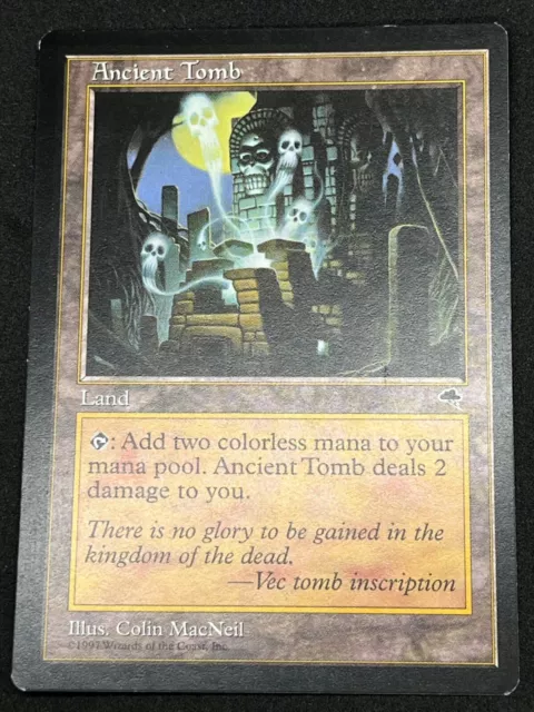 Magic the Gathering MTG Ancient Tomb Tempest Land Uncommon