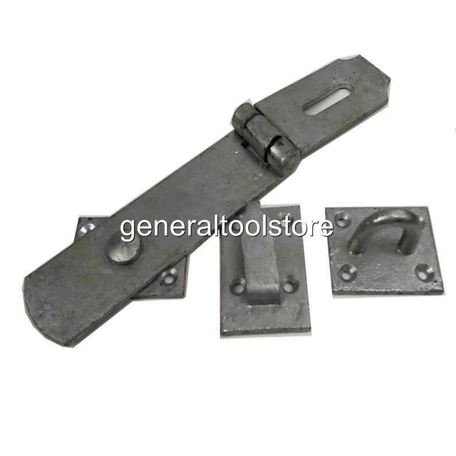 HEAVY DUTY SWIVEL Hasp And Staple Locking Bars Galvanised Or Black