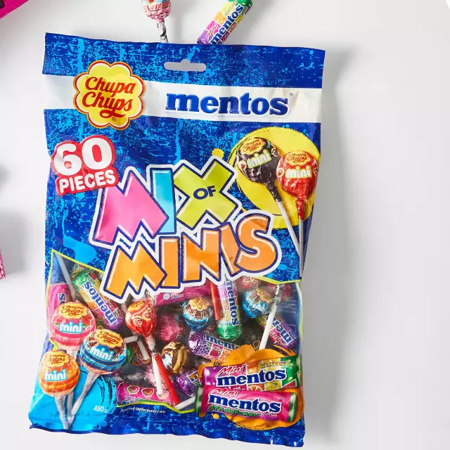 Chupa Chups Mix Of Minis Bag 480G Assorted Mentos Candies Lollies Party Snacks