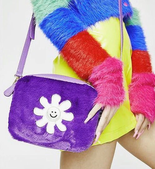 LAZY OAF DAISY Square Messenger/crossbody Bag Purple - Main Image
