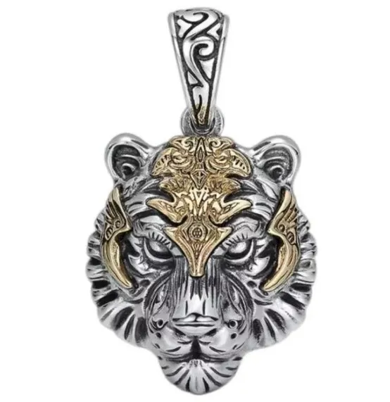 Tigre pendente color argento e oro