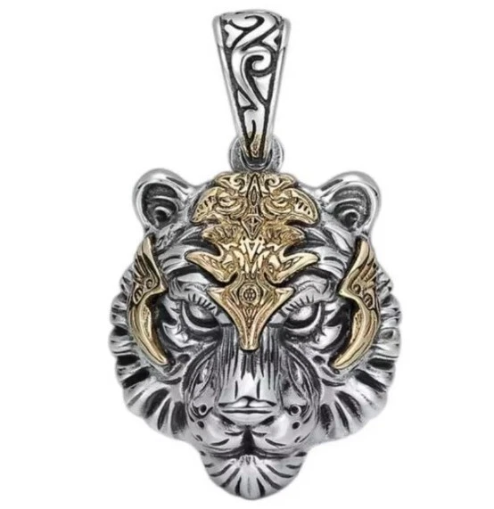 Tigre pendente color argento e oro