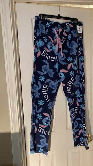 Disney Stitch Plush Pajama Pants Women’s Navy Blue Size 1X