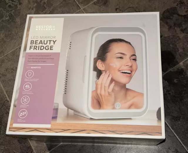 Mini Fridge 4L Skincare Beauty Fridge with LED Mirror New