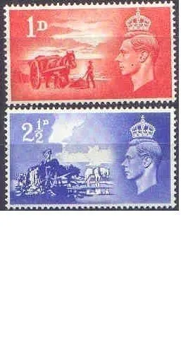 GB 1948 CHANNEL ISLANDS LIBERATION, 3rd Anniversary Set (2) MNH SG C1-2