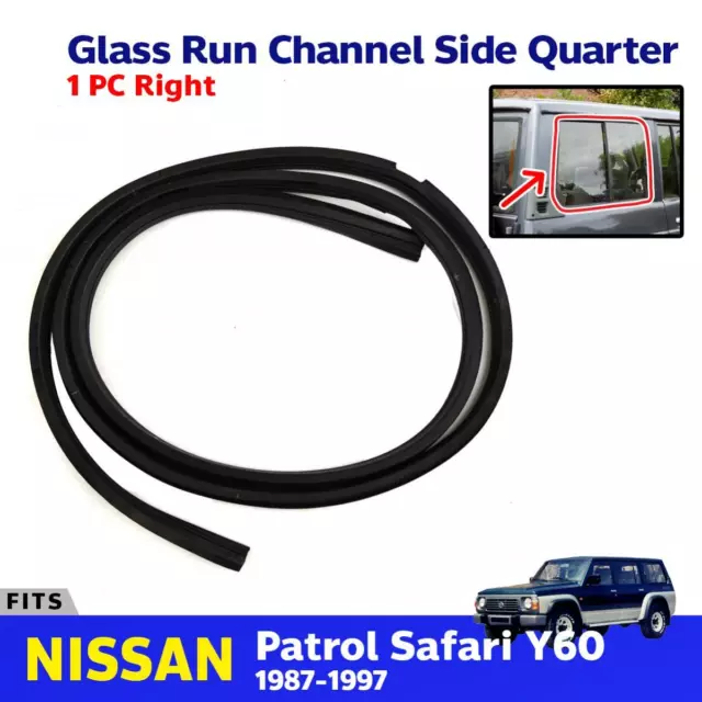 Rear Quarter Side Window Glass Run Rubber For 87-97 Nissan Patrol SAFARI Y60