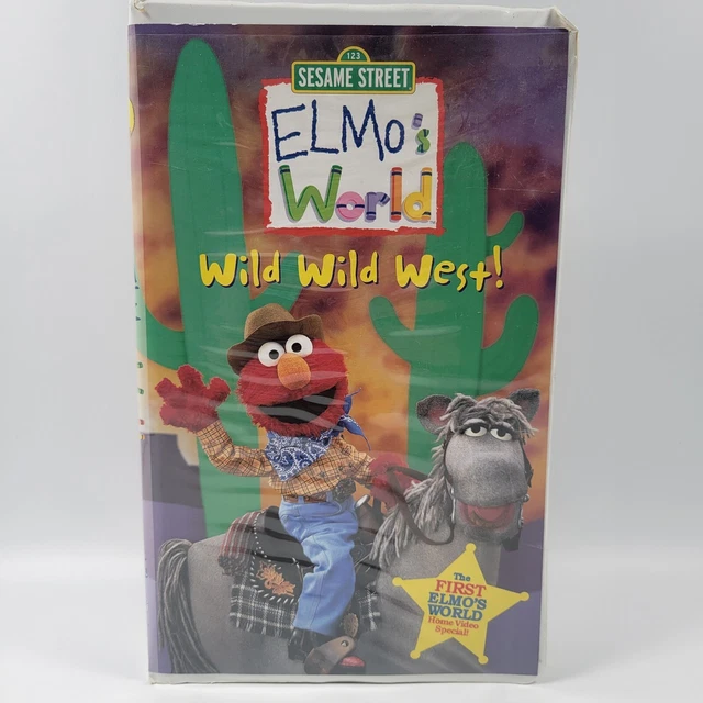 ELMO'S WORLD WILD Wild West Clamshell Video Tape Sesame Street Sony