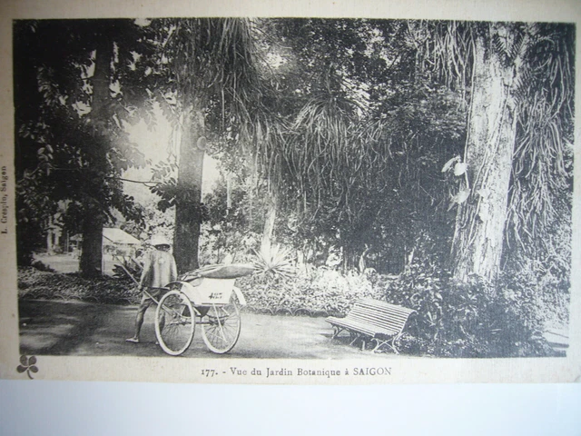 CPA Indochine Cochinchine Saigon Vue du Jardin Botanique Crespin - Pousse-pousse