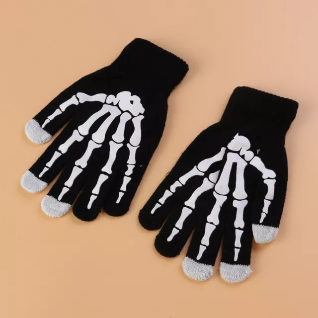 Skelett-Cosplay-Handschuhe Vollfingerhandschuhe Skeletthand