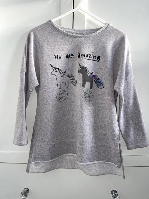 girls next age 7 years unicorn jumper
