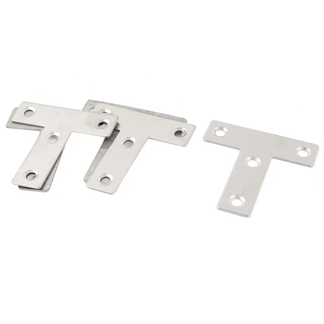 5pz forma T 50mmX50mm clavo con soporte para estantería 4 agujeros soporte junta
