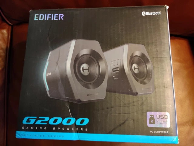 Edifier G2000 Black Bluetooth USB Aux Audio Input PC Computer Gaming Speakers