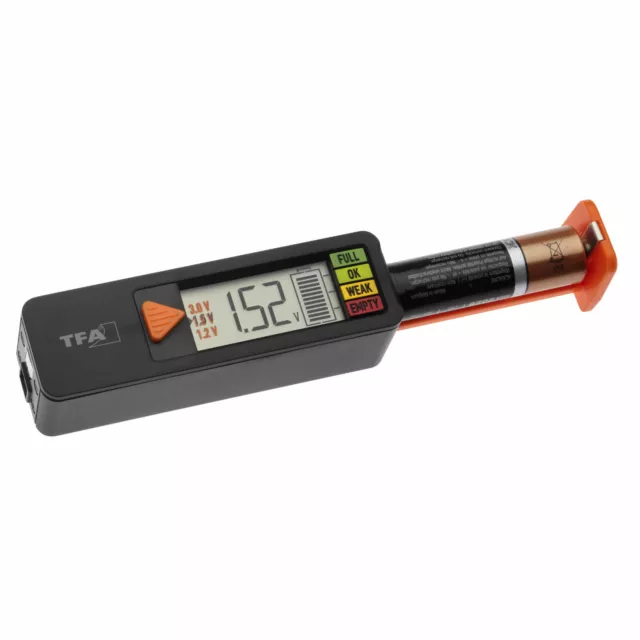 TFA 98.1126.01 Batterietester -PL- BatteryCheck für Batterien Akkus Knopfzellen