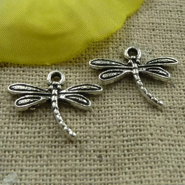 Free Ship 240 pieces tibetan silver dragonfly charms 18x15mm L-3903