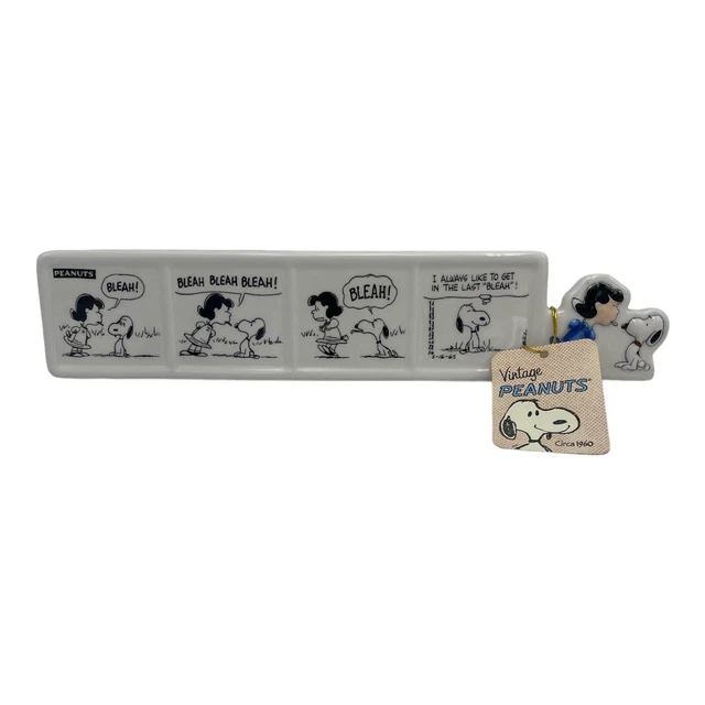 Vintage Peanuts Bleah  Ceramic Plaque by Westland Giftware # 18210