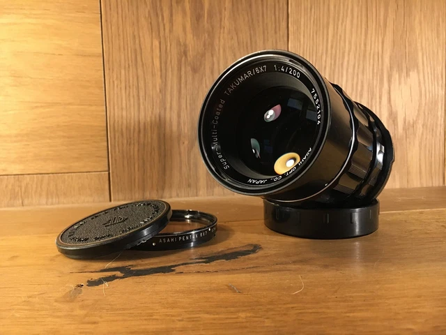 Mint Pentax Smc Takumar 6x7 200mm F/4 Téléphoto Mf Objectif Pour 6x7 67 II Jpn