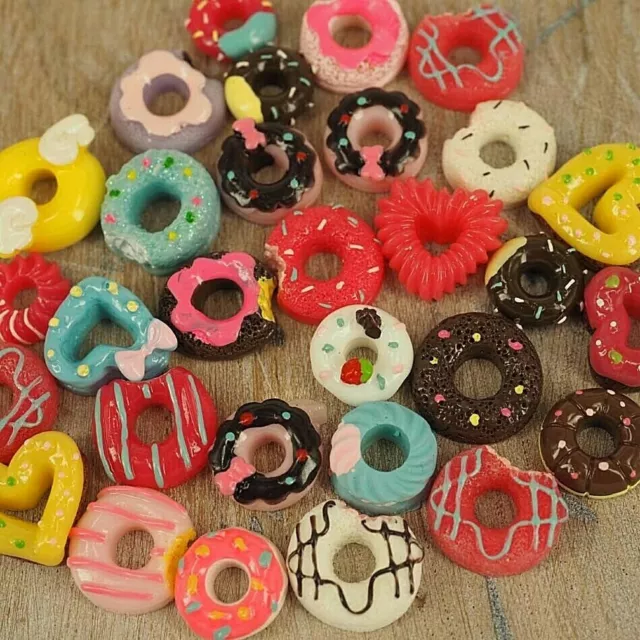 Mélange Faux Nourriture Mignon Donuts, Sweet Friandises, Cabochon CB 18 Carte 2