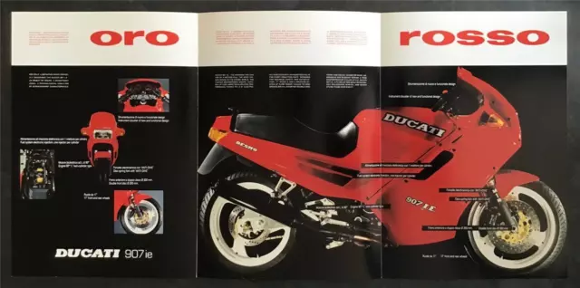 DUCATI 900ie Motorcycle Sales Brochure c1991 English/Italian 3