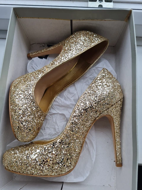 carvela gold heels