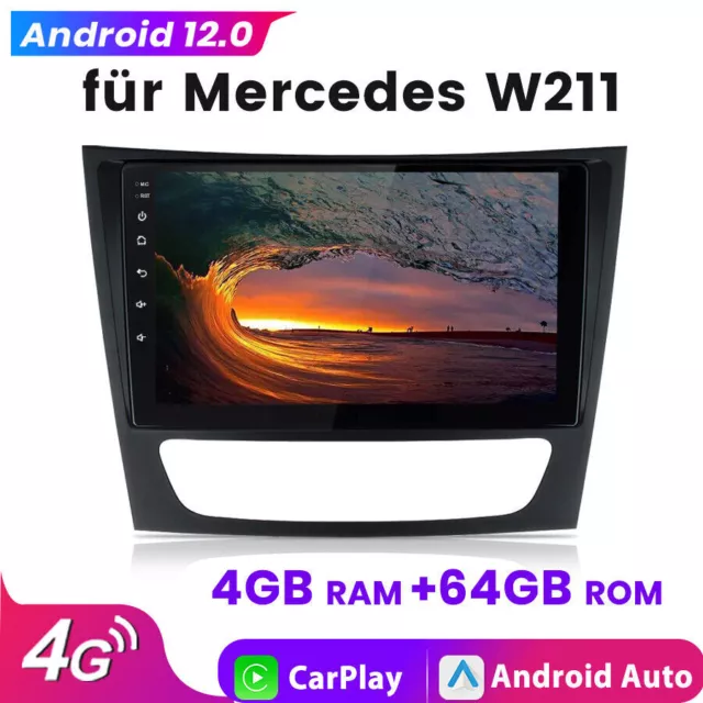 Autoradio Android 12 GPS Navi Carplay per Mercedes Benz CLS E-Classe E W211 W219
