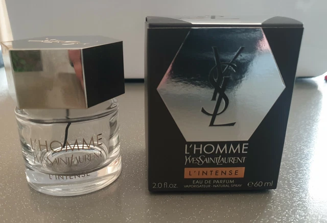 FLACON VIDE DE parfum L'HOMME L'INTENSE Yves Saint Laurent + Chrome d