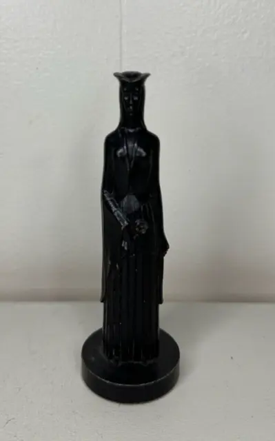 Peter Ganine Conqueror Medieval Sculpted Queen Chess Piece Vintage 1962 Black