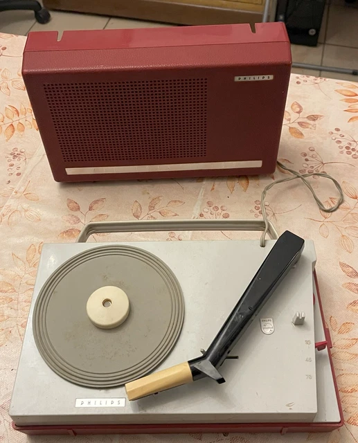 Tourne-disque Philips Vintage Années 70 – Modèle 22 GF 446/04 Z, Fonctionne
