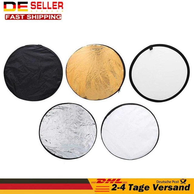 Difusor reflector de luz plegable 5 en 1 para estudio fotográfico multidisco