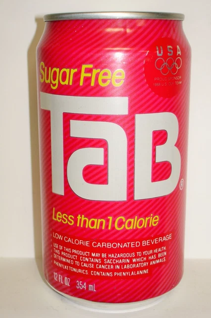 TAB "1988 USA OLY TEAM PROUD SPONSOR"  (ALUMINUM) Soda Can C425