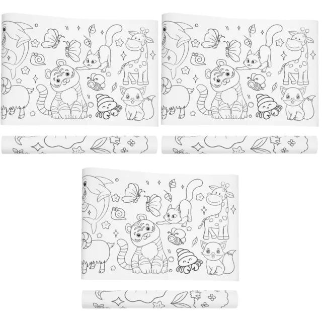 6 Rolls Paper Children's Graffiti Scroll Giant Coloring Drawing