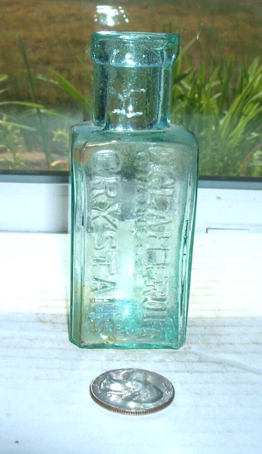Nice Rare Bottle Embossed, Eglah Fruit Crystals, Molie & Co Manchester