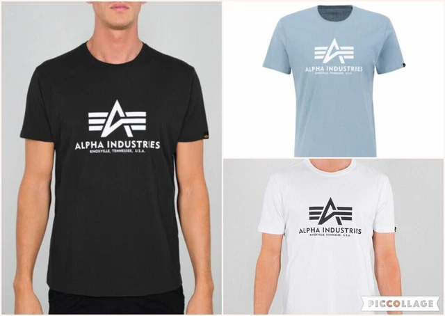 Alpha Industries T-Shirt Base T Nero Bianco ECC 100501-