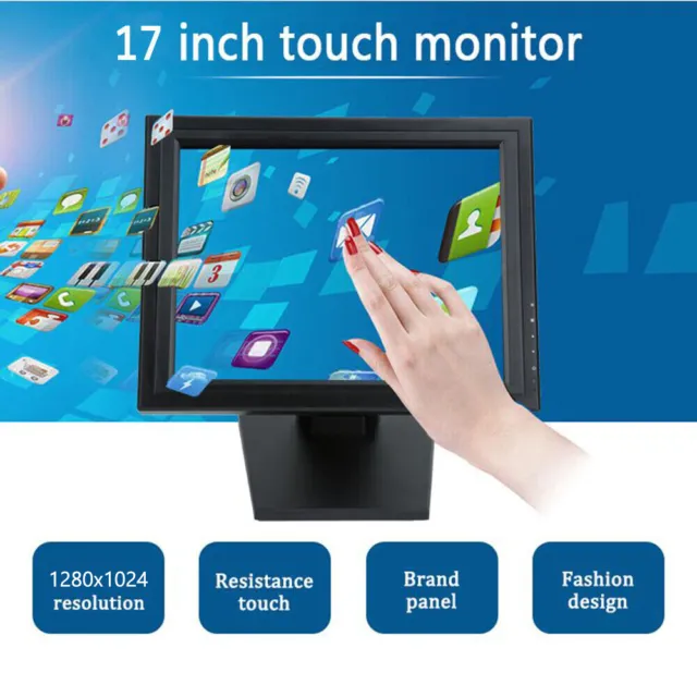 NEW 17 Inch Touch Screen POS LCD TouchScreen Monitor Retail Kiosk Restaurant Bar 3