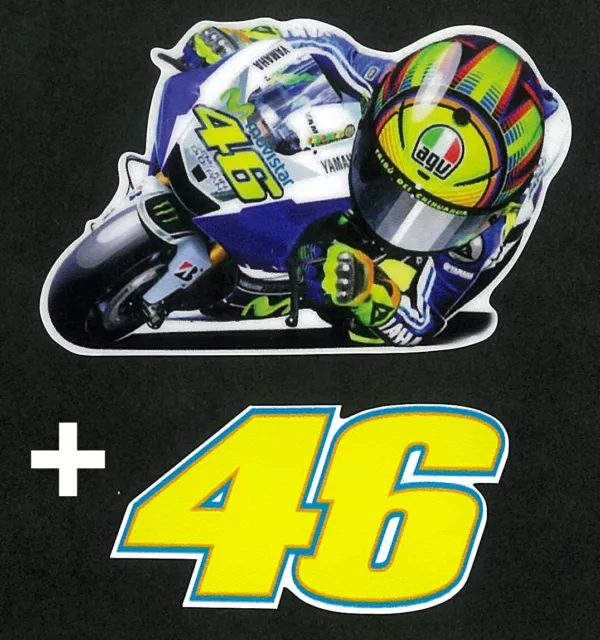 46 Valentino Rossi moto adesivo stickers Rossi Vale caricature tributo adesivi