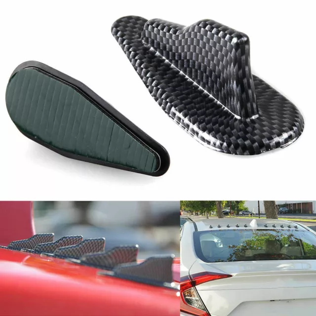 Carbon EVO Style PP Roof Shark Fins Spoiler Wing Kit For Vortex Generator 10PC