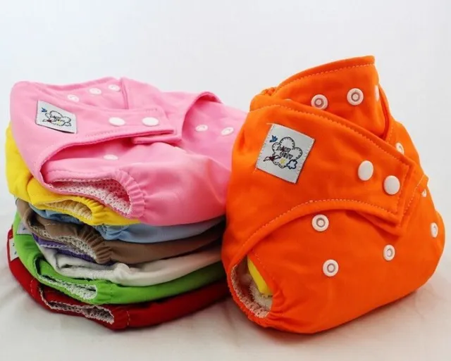 Summer 10 PCS Adjustable Reusable Baby Washable Cloth Diaper Nappies +10 INSERTS