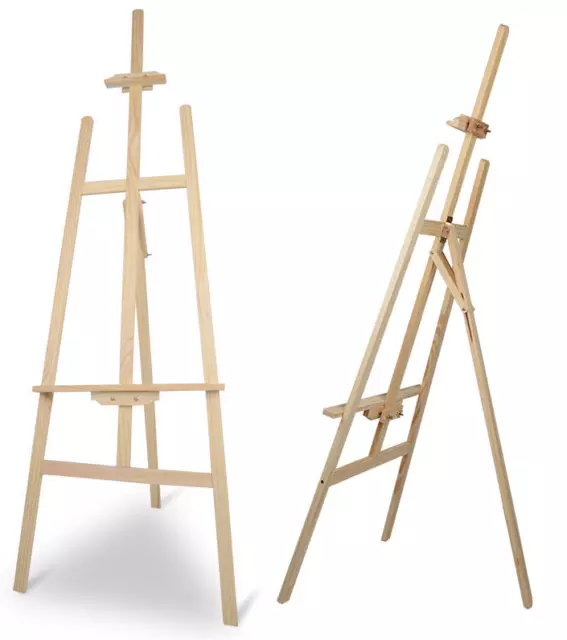 Studio Easel for Painting 1.5M Adjustable Drawing Painting Holder 59inch  Wooden A-Frame Display Drawing Board Folding Art Stand for Painting