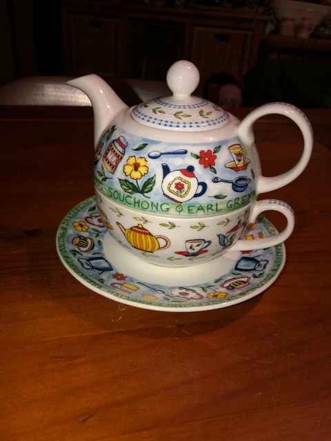Ensemble Verseuse Tasse Et Sous Tasse Fine Bone China Crown Trent Limited
