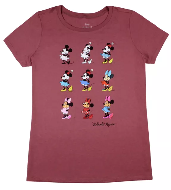 Disney Womens' Plus Size Minnie Mouse Wardrobe Evolution Rose Pink T-Shirt