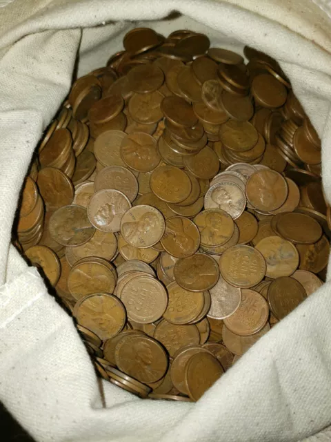 Bag Of 100 Lincoln Wheat Cents Possible Dates Of 1909-1958 With PDS Mints .66LBS 2