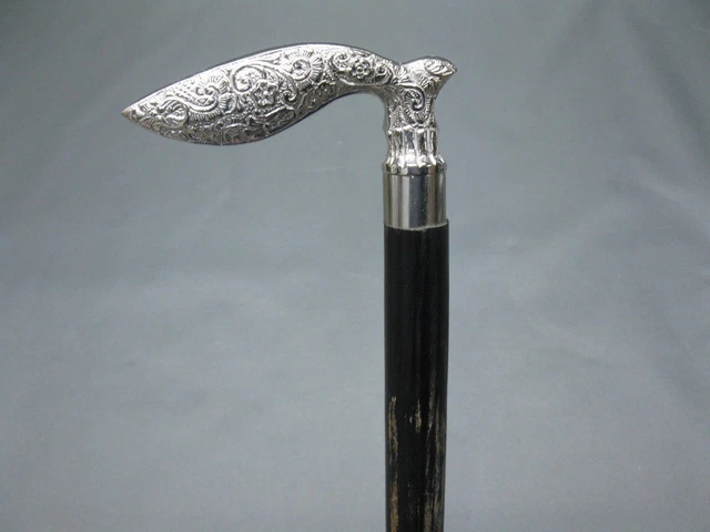 Victorian Style Brass Head Handle Walking Stick Wooden cane Ruff Old Look Design