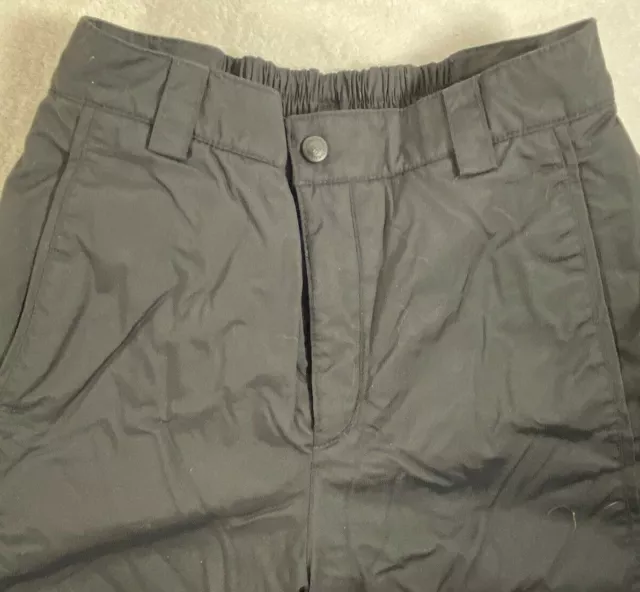 Columbia Sportswear Ski Snow Pants Youth Size 10/12 Black Elastic Back Waist 2