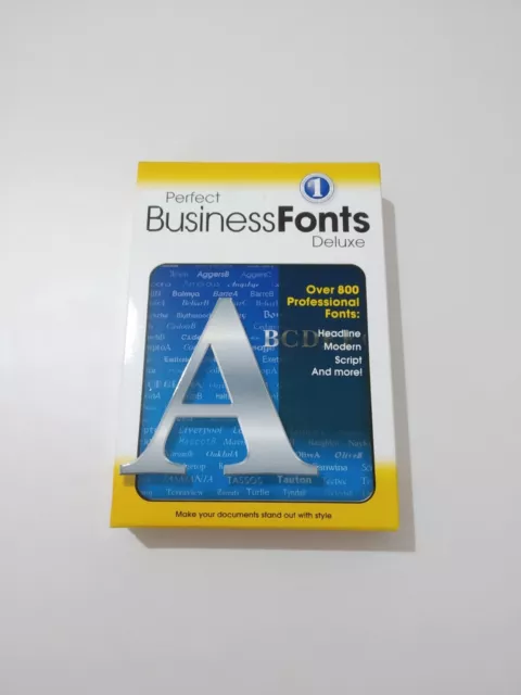 Perfect Business Fonts Deluxe 2004 Vintage Software 800+ font library