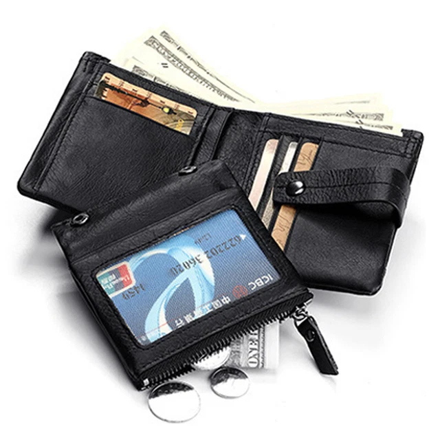 ​​Men's Genuine Leather Wallet RFID Bifold Slim Credit Card Holder Pocket Purse 8